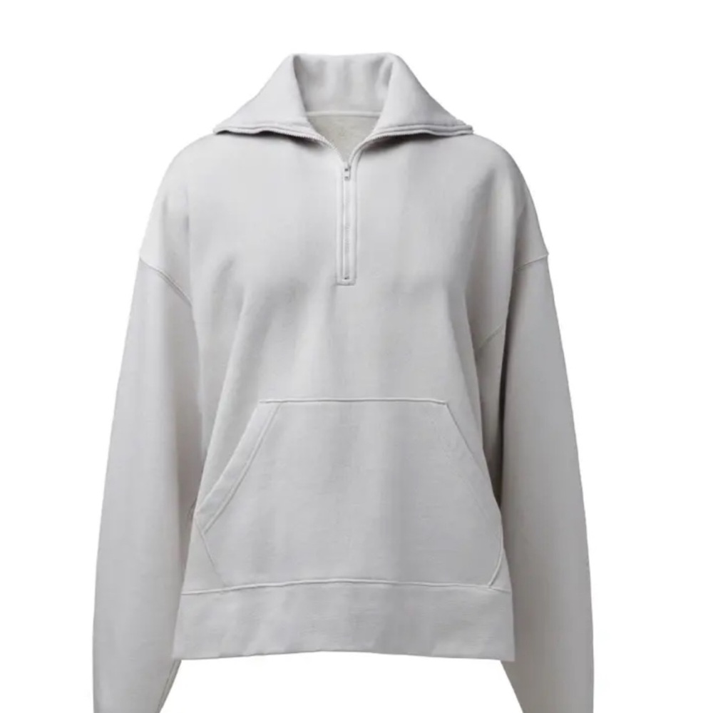 WeWoreWhat Burnout Half Zip Up Sweatshirt, XL